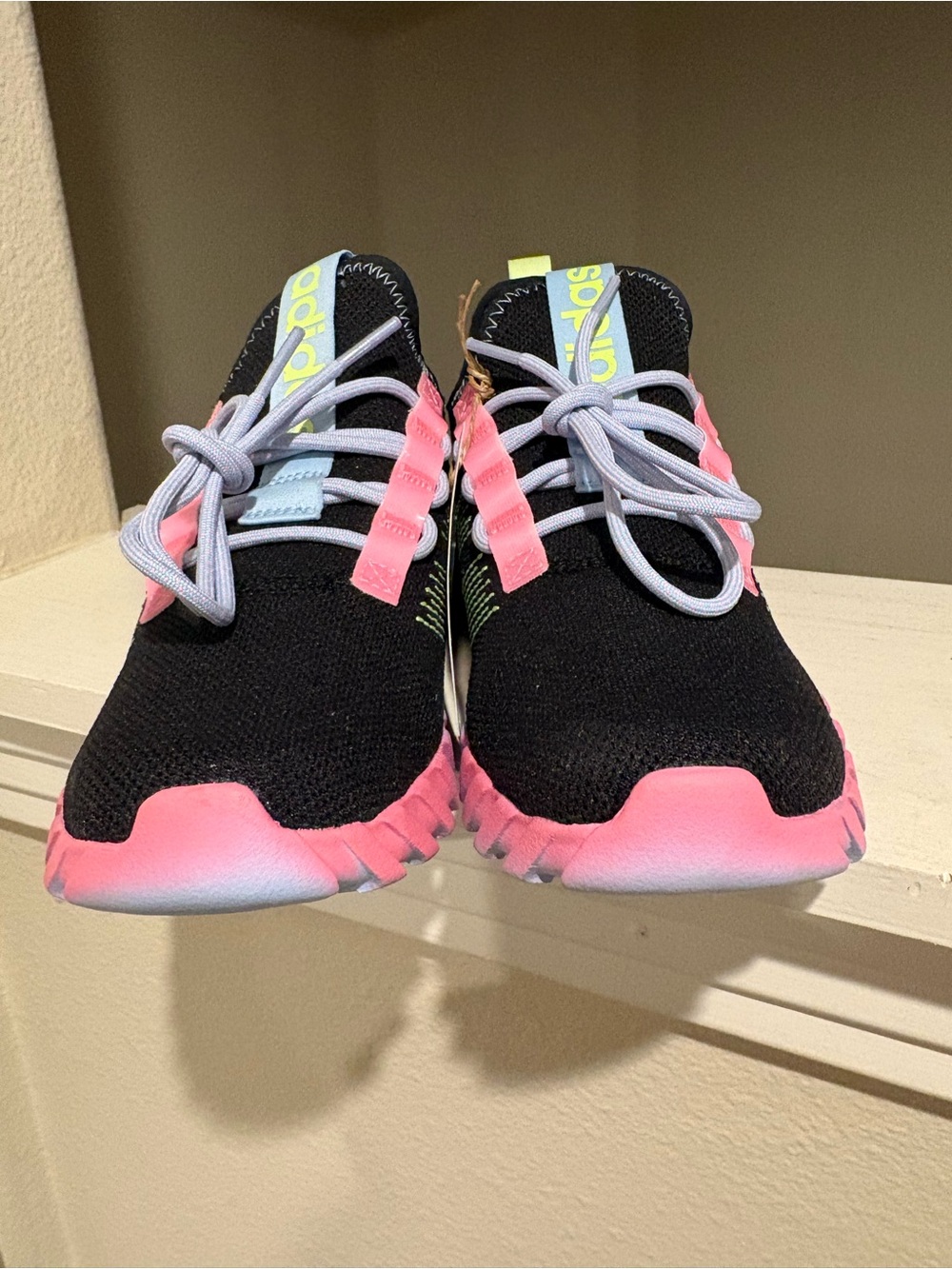 NEW Adidas Kaptir Flow K Black Pink Blue Green Unisex Athletic Sneakers Youth 5Y - Picture 9 of 9